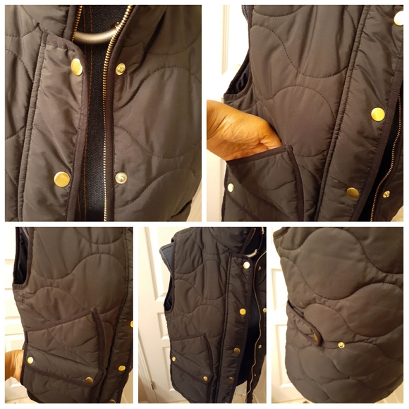 J. Crew Black Quilted Puffer Vest - Picture 4 of 9